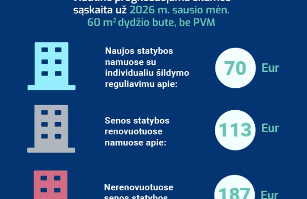 VERT: Šildymo sąskaitos už sausį gali būti didesnės dėl žemesnės oro temperatūros