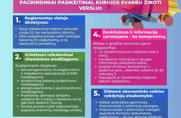 Nauji žaislų saugos reikalavimai