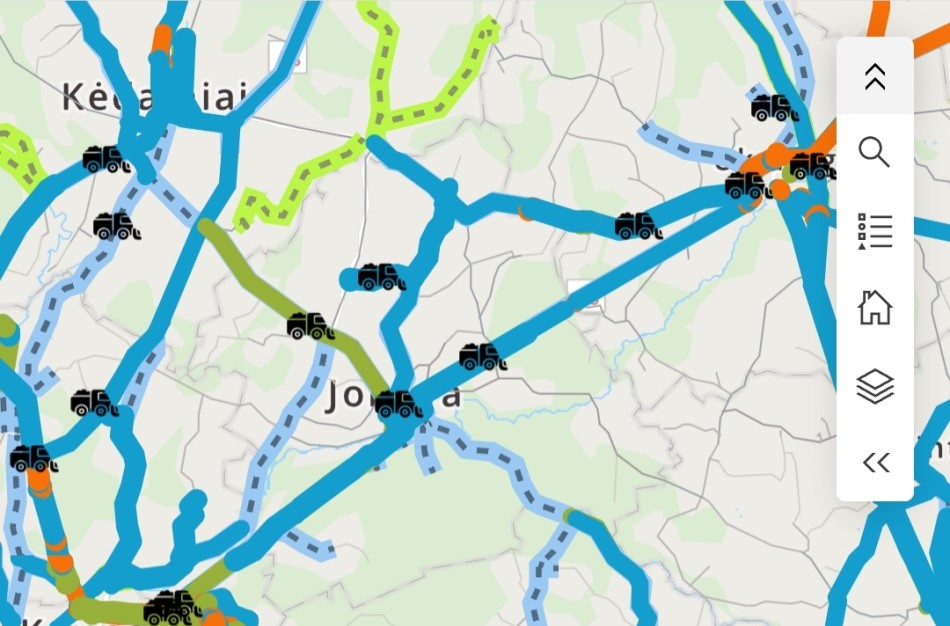 Jonavoje ir apylinkėse – slidūs keliai: fiksuojamas snygis ir prastas sukibimas