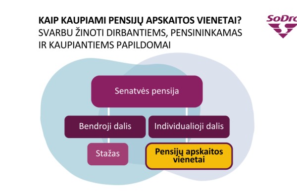 Nuo atlyginimo iki pensijos: kaip kaupiami pensijų apskaitos vienetai 