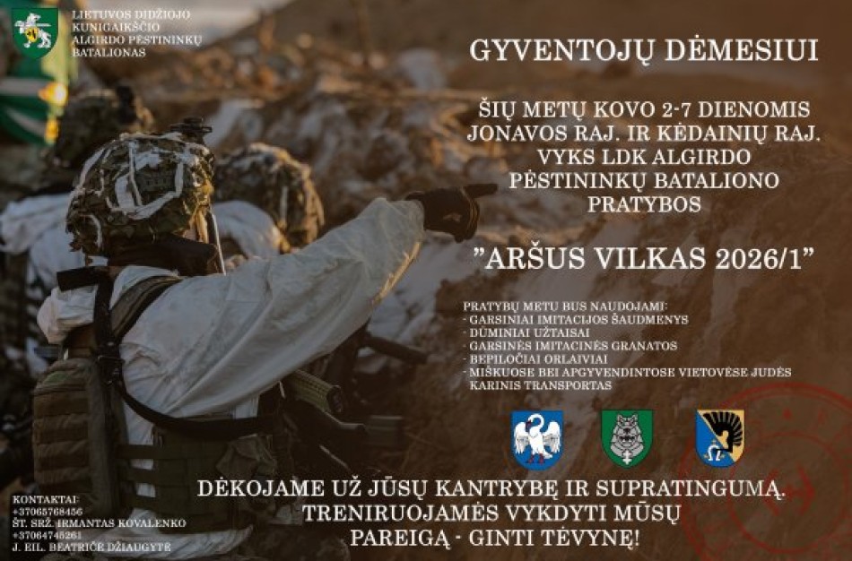 Algirdo bataliono būrių vertinamosios lauko taktikos pratybos „Aršus vilkas 26-1“