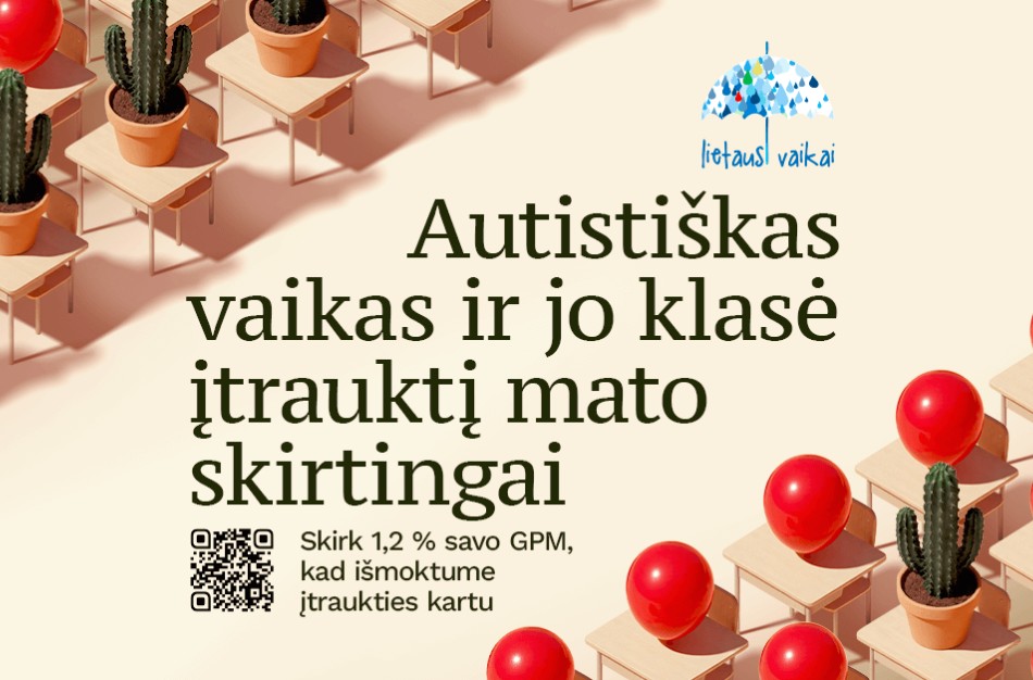 Kaktusas ar balionas? Kampanija kviečia pamatyti klasę vaikų akimis 