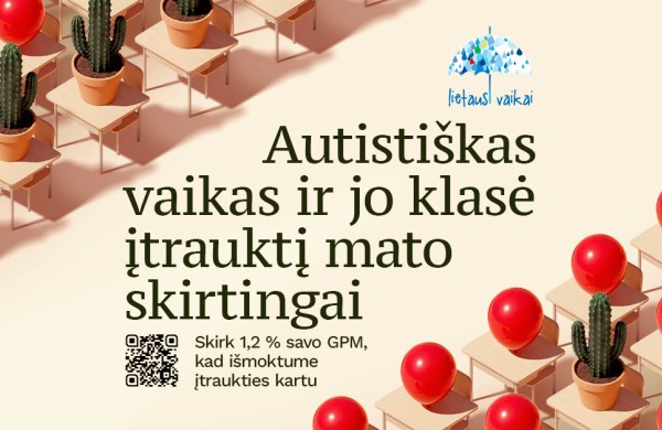 Kaktusas ar balionas? Kampanija kviečia pamatyti klasę vaikų akimis 