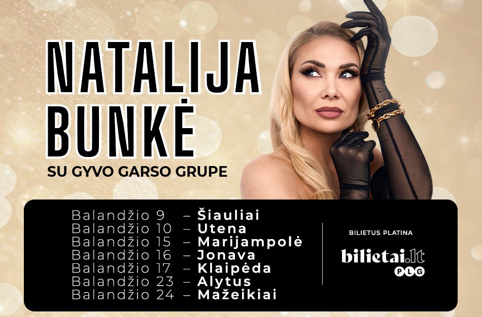 Natalija Bunkė su gyvo garso grupe Jonavoje