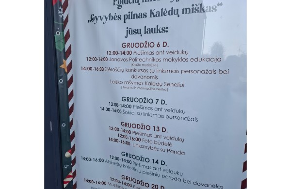 Ant Velykų slenksčio - Jonavos kalėdinių eglučių miestelio reklama