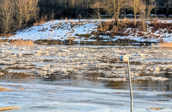 Bauginantis ledonešis Neryje: ledo luitai Jonavoje plaukia tarsi salos