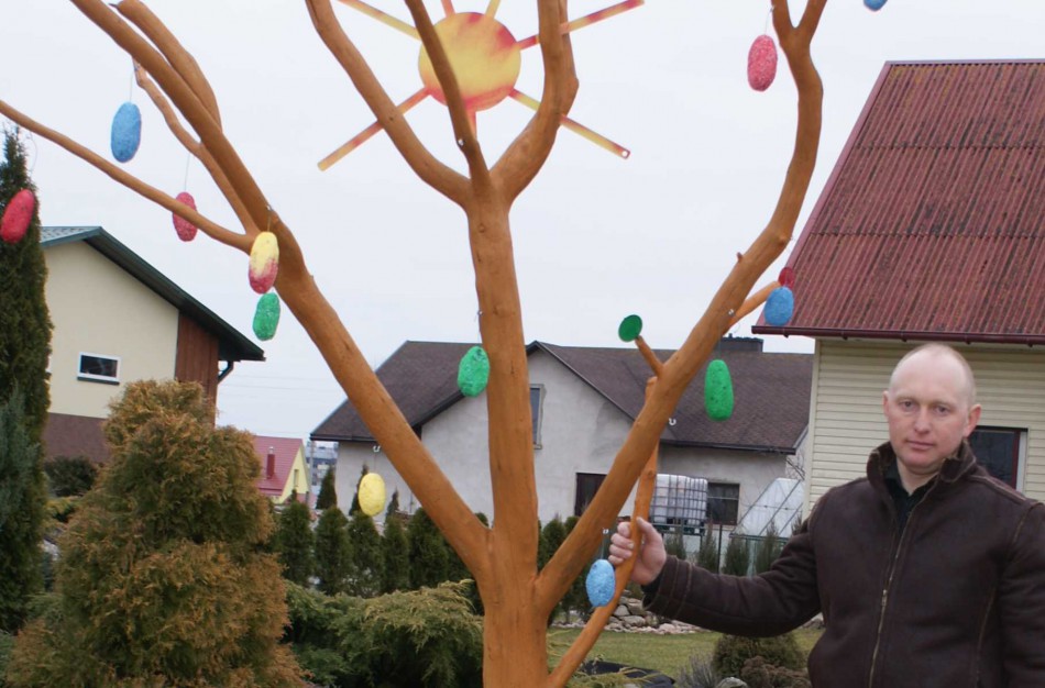 Jonaviečio dovana miestui – Velykų medis