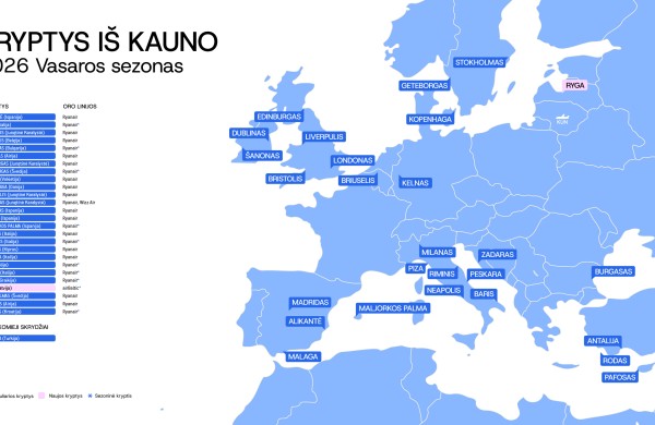 Prasideda aviacijos vasara: dažnesni skrydžiai ir 100 krypčių iš Lietuvos oro uostų 