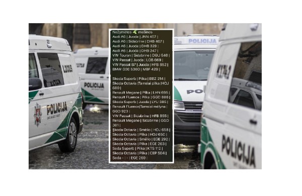 Socialiniuose tinkluose plinta nežymėtų policijos automobilių sąrašai: pareigūnai ragina nepasitikėti