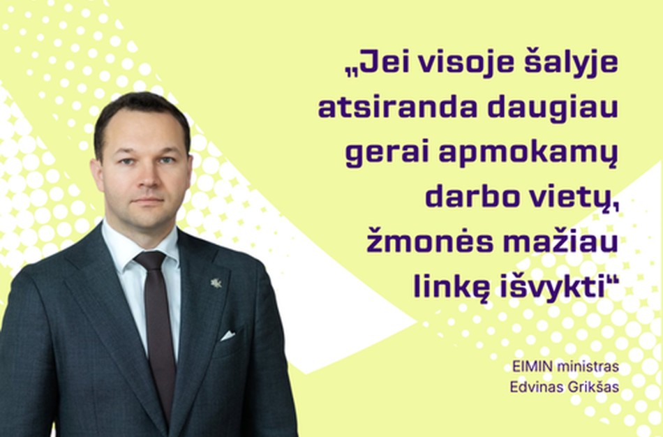 E. Grikšas: silpna demografija stabdo ekonomiką – sprendimas regionuose ir investicijose