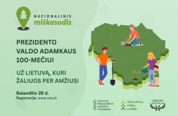 Nacionalinis miškasodis Prezidento Valdo Adamkaus 100-mečiui: kviečiama sodinti ąžuolus visoje Lietuvoje