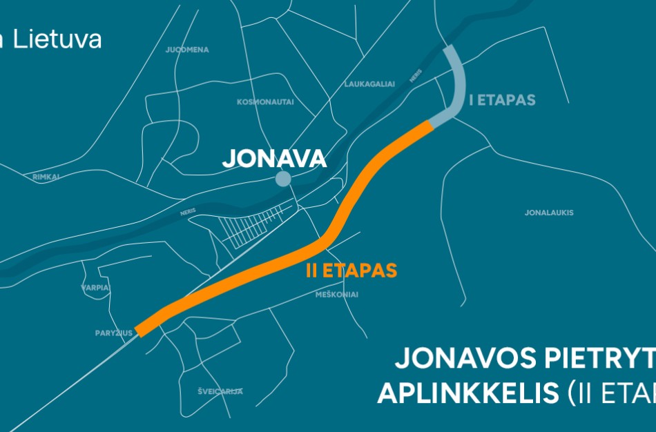 „Via Lietuva“ paskelbė Jonavos aplinkkelio rangos darbų viešąjį pirkimą