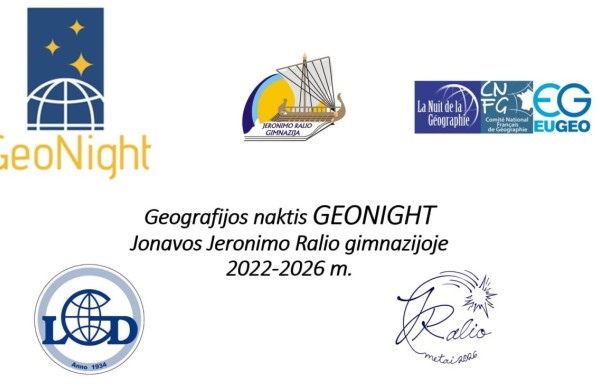 Geografijos nakties fiesta Jeronimo Ralio gimnazijoje