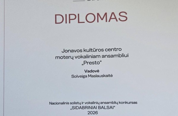 Sėkmė konkurse „Sidabriniai balsai“: „Presto“ pelnė I vietą