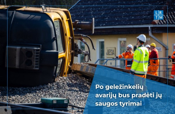 Po pastarųjų dienų geležinkelių avarijų, Teisingumo ministerija pradės avarijų saugos tyrimus