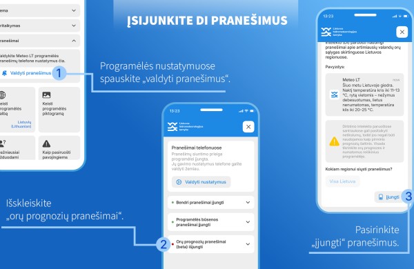 Nuo šiandien - unikalus funkcionalumas „Meteo LT“ orų programėlėje