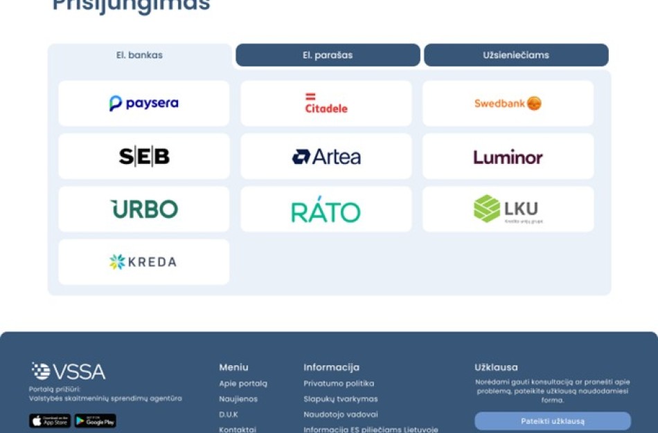 Svarbūs pokyčiai prasideda jau rytoj: VSSA atnaujina prisijungimą prie elektroninių paslaugų