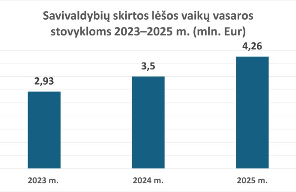 Vaikų vasara: vienos savivaldybės stovykloms skiria dešimtis eurų, kitose sumos nesiekia nė poros eurų vaikui