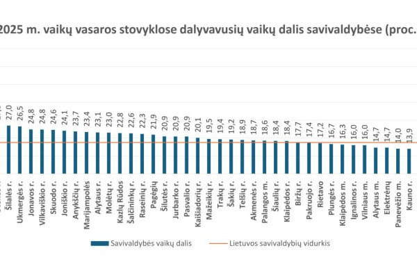 Vaikų vasara: vienos savivaldybės stovykloms skiria dešimtis eurų, kitose sumos nesiekia nė poros eurų vaikui