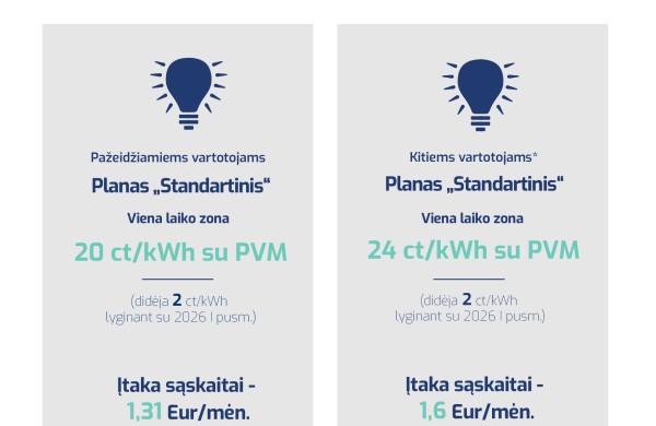 Didėja visuomeniniai elektros ir gamtinių dujų tarifai buitiniams vartotojams