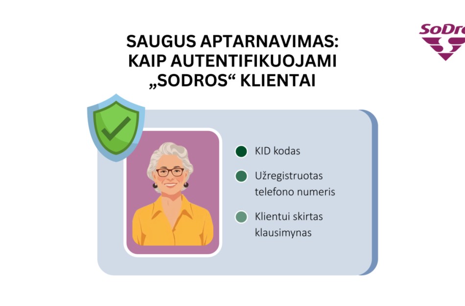 Saugus aptarnavimas: kaip autentifikuojami „Sodros“ klientai