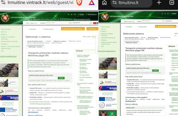 Lietuvos muitinė perspėja: aptiktos muitinę imituojančios interneto svetainės