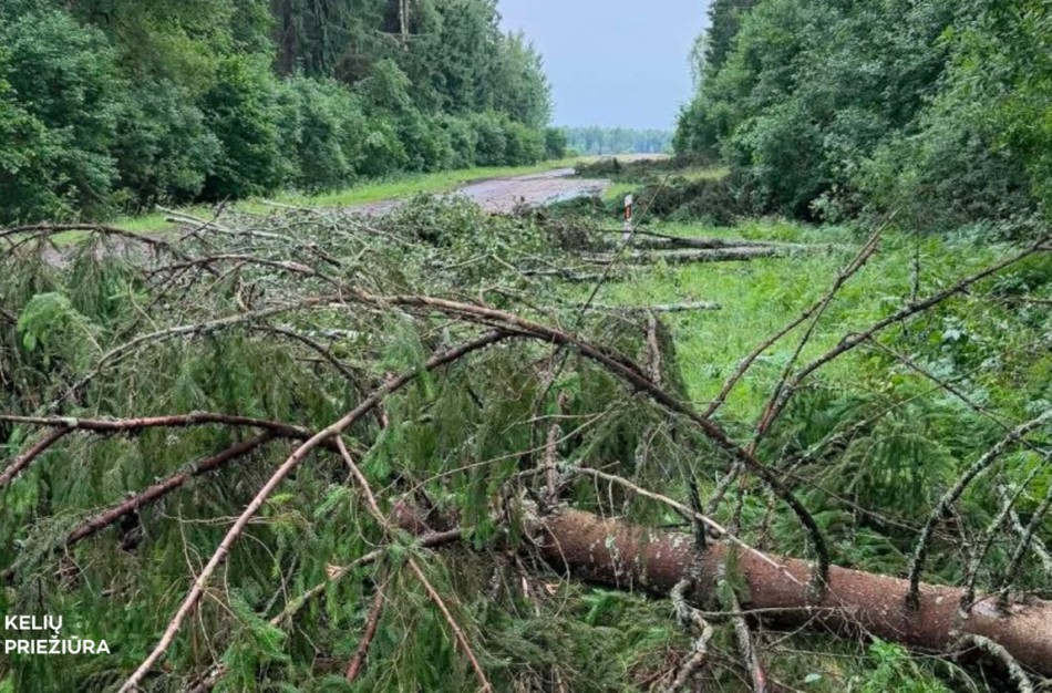 Kelininkai: dėl prognozuojamo stipraus lietaus vairuotojai raginami išlikti budrūs
