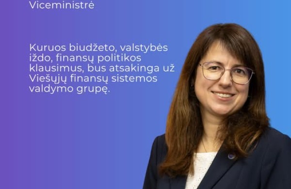 Finansų viceministrės pareigas pradeda eiti Lineta Jakimavičienė