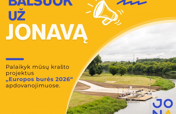Kviečiame balsuoti už Jonavos projektus „Europos burės 2026“