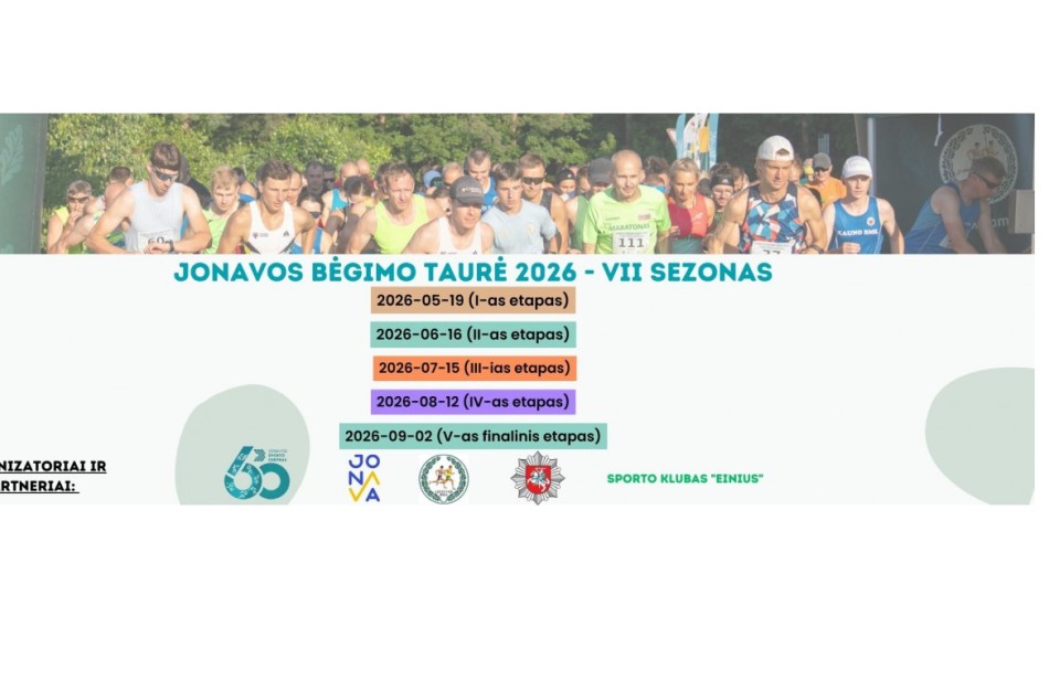Jonavos bėgimo taurės dalyviams - svarbi informacija dėl parkavimo