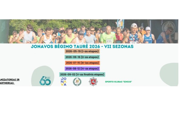 Jonavos bėgimo taurės dalyviams - svarbi informacija dėl parkavimo