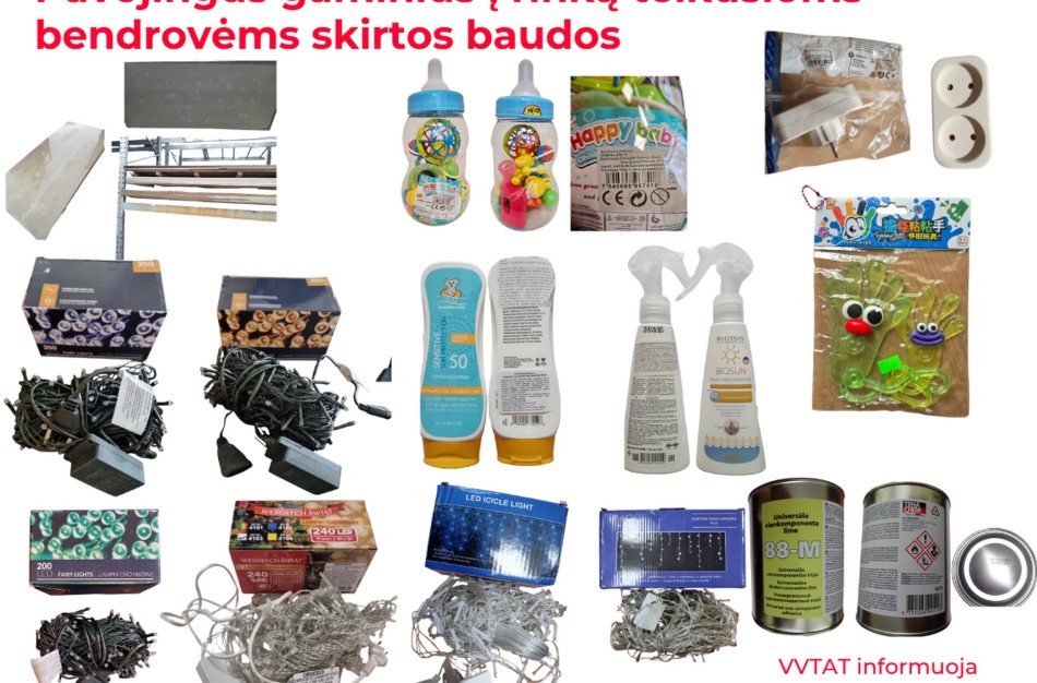 Pavojingus gaminius į rinką teikusioms bendrovėms skirtos baudos