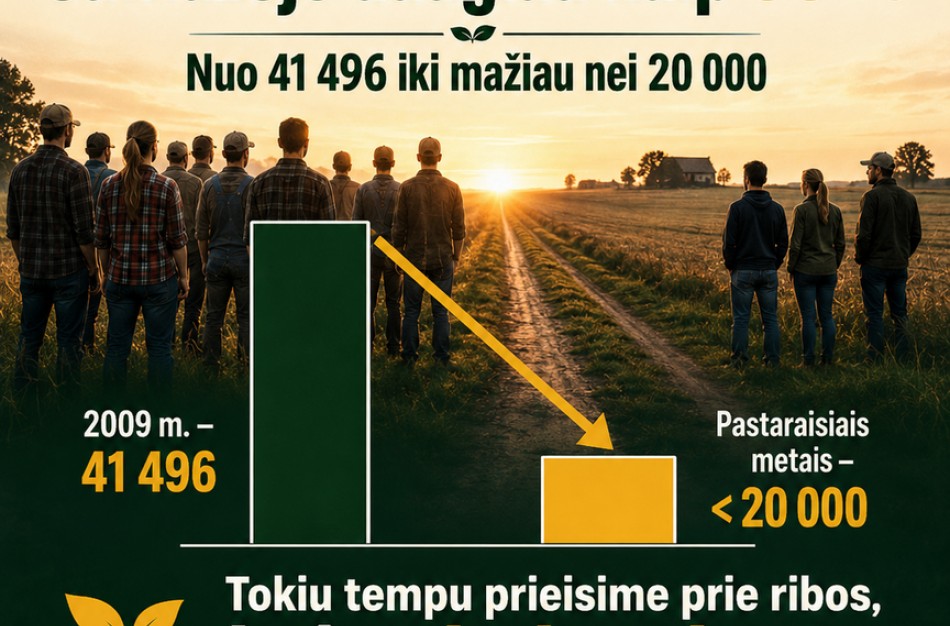 Jaunųjų ūkininkų Lietuvoje per 15 metų sumažėjo daugiau nei perpus: kartų kaitai vien pažadų nebeužtenka