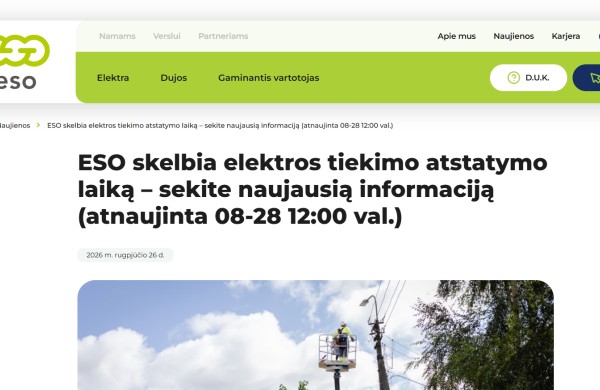 Vakar žadėjo elektrą šiandien, šiandien žada rytoj: jonaviečiams elektros atkūrimo teks laukti dar vieną dieną?