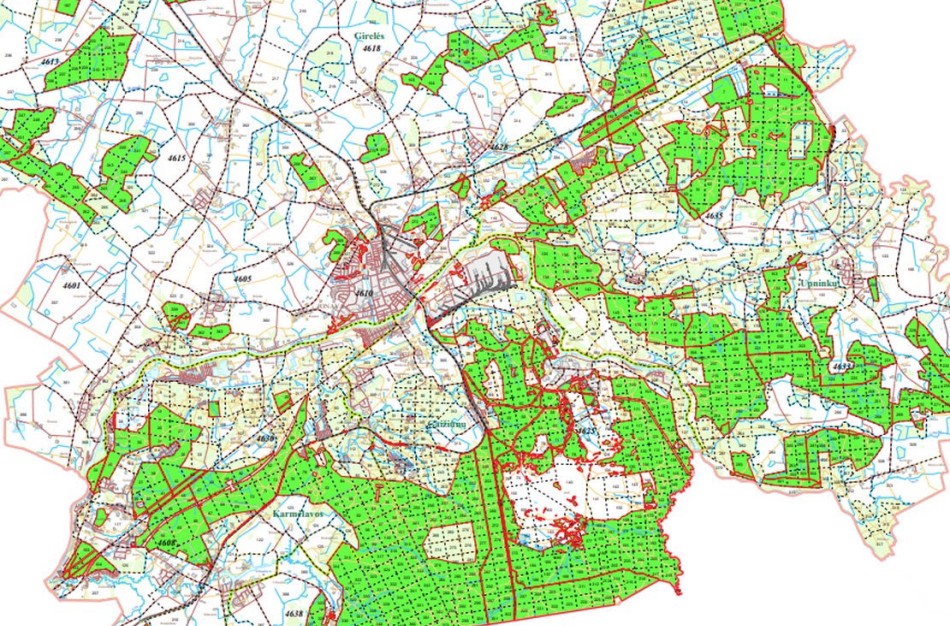 Parengti Jonavos rajono savivaldybės valstybinės reikšmės miškų plotų schemų pakeitimo projektai