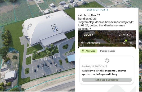 „Balsavimas baigėsi?“ Jonaviečiai liko sutrikę dėl programėlėje „Jonava“ pasirodžiusio pranešimo
