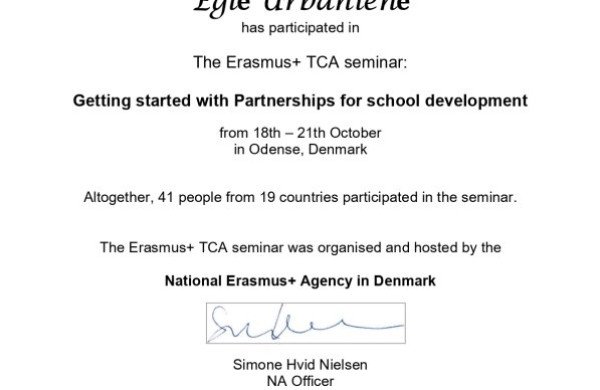 Tarptautiniame „Erasmus+“ seminare – dėmesys švietimo kokybės gerinimui