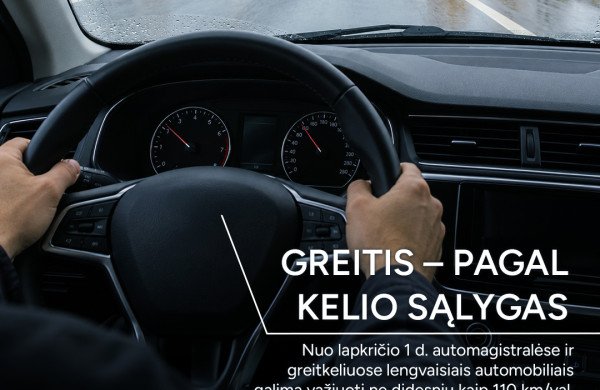 „Via Lietuva“: Vėlinių savaitgalis keliuose – intensyvesnis eismas, įsigalioja vairuotojams svarbūs sezoniniai KET reikalavimai
