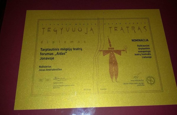 Daugiausia Lietuvos teatralų nominacijų atiteko Jonavai