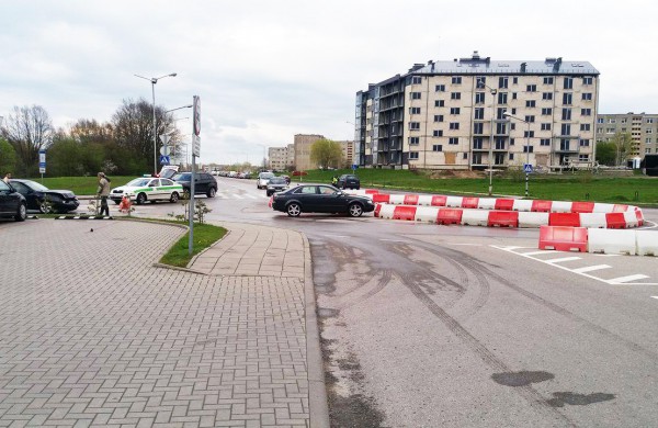 Avariją P.Vaičiūno gatvėje sukėlęs vairuotojas – neblaivus