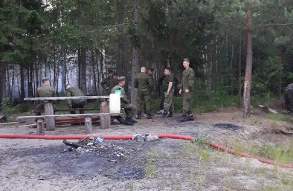 Gaižiūnų miške, prie poilsiavietės – didelis gaisras