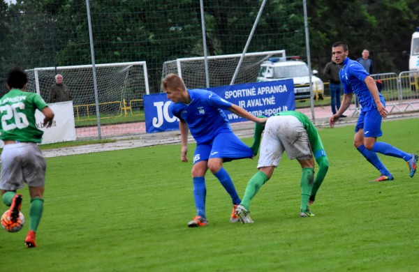 Įvarčių ir lietaus gausoje – „Lietavos“ pergalė