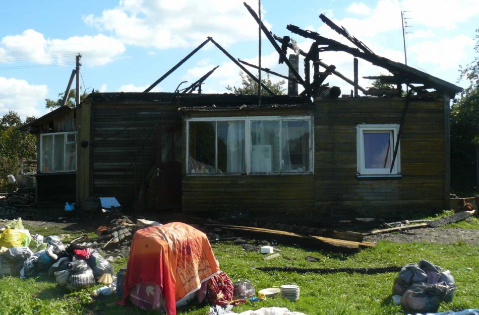 Kalnėnuose degė gyvenamasis namas