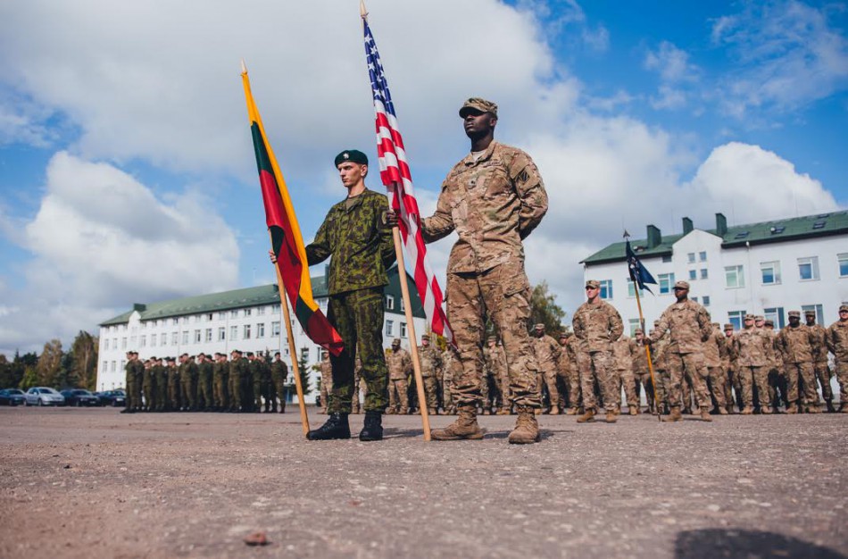 Rukloje vyko JAV rotacinių pajėgų padalinio išlydėtuvės