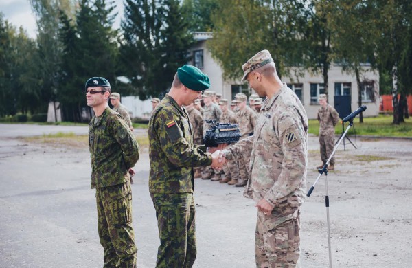 Rukloje vyko JAV rotacinių pajėgų padalinio išlydėtuvės