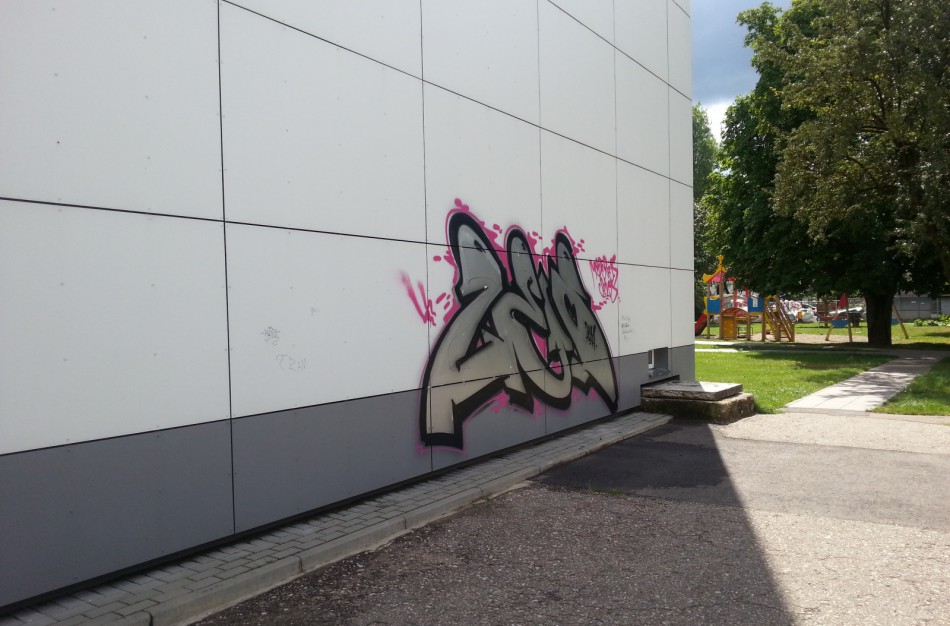 Dviejų renovuotų daugiabučių sienos – jau sugadintos