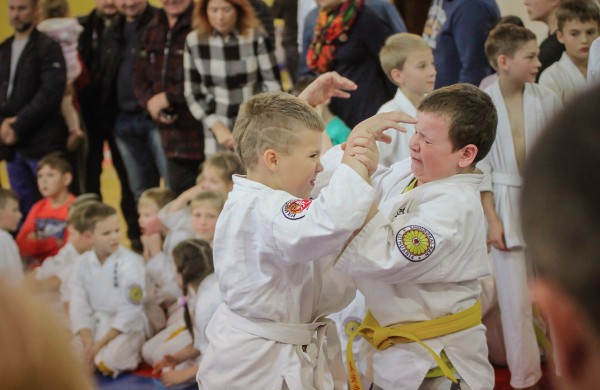Vaikai varžėsi karate turnyre