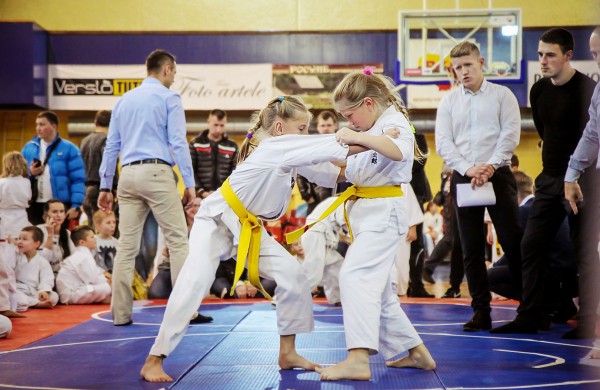 Vaikai varžėsi karate turnyre