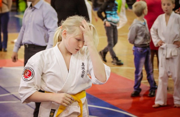 Vaikai varžėsi karate turnyre