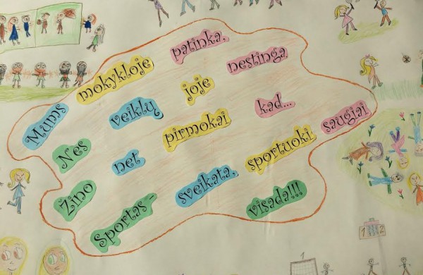 Pirmokų piešiniai  - apie saugumą bei aktyvumą